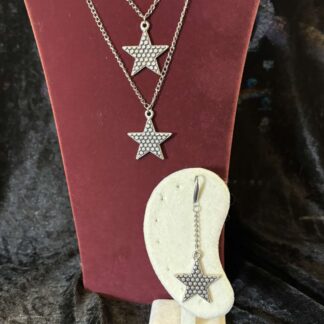 Kolye - Küpe Kombin - Siver Star